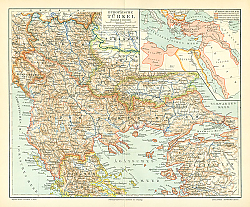 Постер Карта европейской части Турции 1