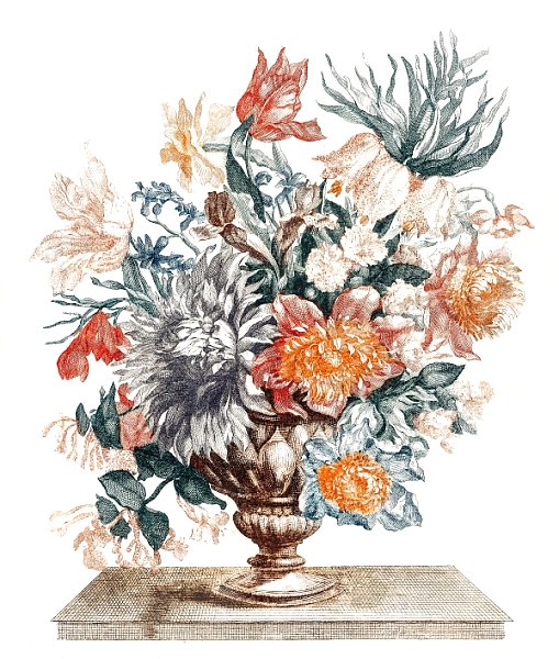 Каменная ваза с цветами (1688-1698)