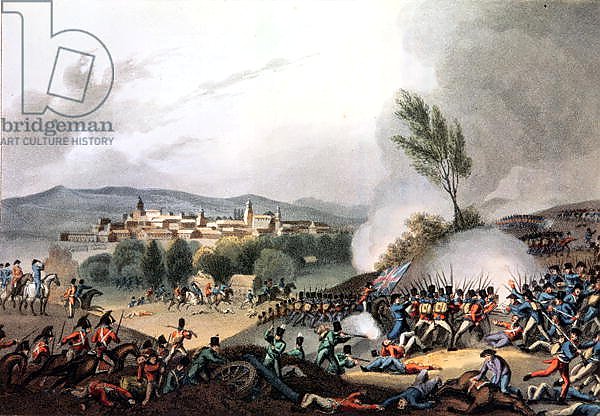 Battle of Vittoria, 21st June, 1813, etched by I. Clark, aquatinted by M. DuBourg