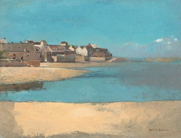 Деревня у моря в Бретани (1880)