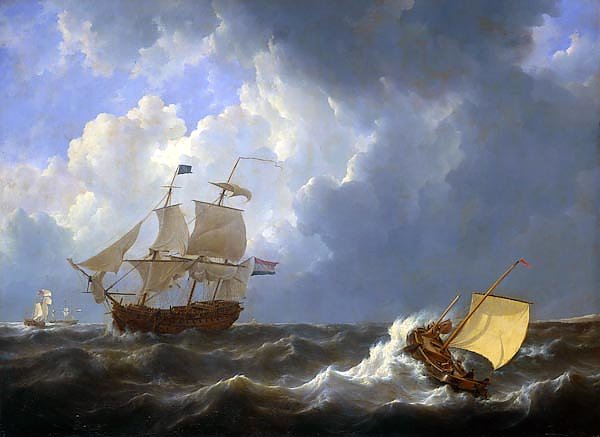 Ships on a rough sea