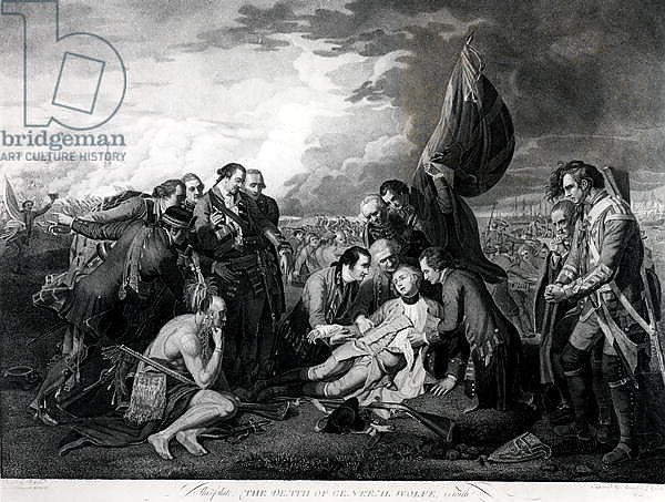 The Death of General Wolfe 1759, engraved by Augustin Legrand