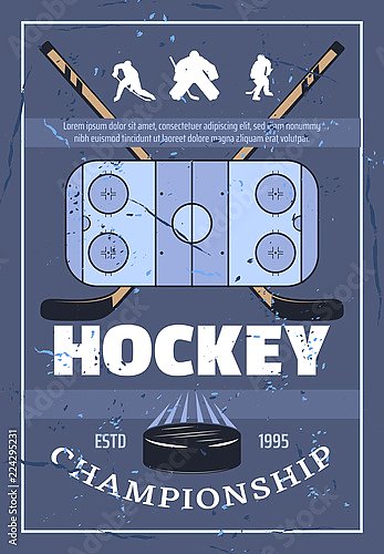Чемпионат мира по хоккею, ретро плакат