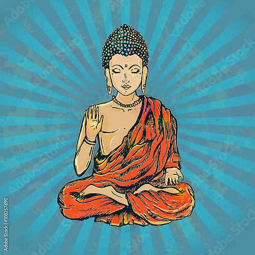 Будда в стиле поп-арт