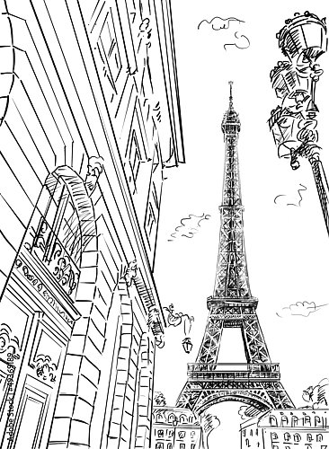 Париж в Ч/Б рисунках #24