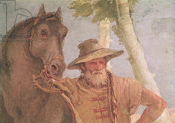 Detail of the horseman from Angelica Nursing the Wounded Medoro