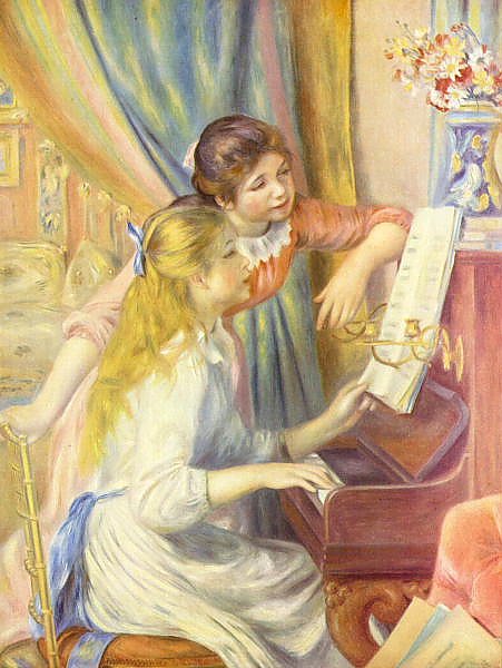 Две девушки у фортепиано