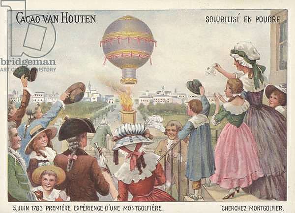 First flight of the Montgolfier Brothers' balloon, 5 June 1783