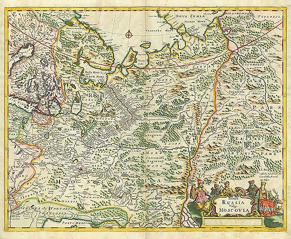 Карта России, 1680 г. 1
