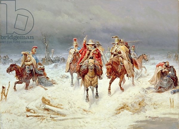 French Forces Crossing the River Berezina in November 1812, 1891