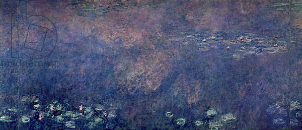 Waterlilies: Two Weeping Willows, centre left section, 1914-18