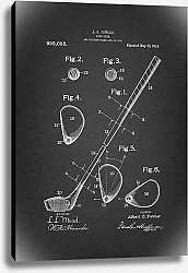 Постер Патент на клюшку для гольфа, 1910г