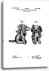 Постер Патент на мягкую игрушку для собак, 1929г