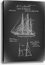 Постер Патент на паруса и такелаж, 1864г