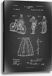 Постер Патент на дамской велосипедную юбку, 1895г