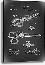 Постер Патент на швейные ножницы, 1881г