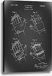 Постер Патент на футбольные перчатки,1963г