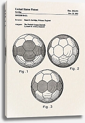 Постер Патент на дизайн футбольного мяча, 1982г