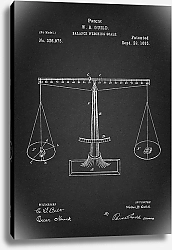 Постер Патент на балансирующие весы, 1885г