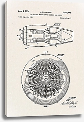 Постер Патент на газотурбинный двигатель 1954 г.