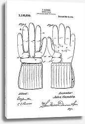 Постер Патент на хоккейные перчатки, 1915г