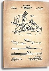 Постер Патент на бильярдный кий, 1894г