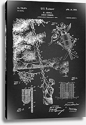 Постер Патент на устройство для сбора плодов с деревьев, 1903г
