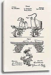 Постер Патент на роликовые коньки, 1881г