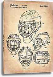 Постер Патент на шлем для хоккея на льду, 1995г