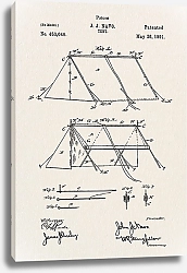 Постер Патент на туристическую палатку, 1891г