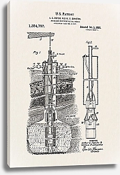 Постер Патент на устройство нефтяной скважины, 1920г