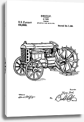 Постер Патент на трактор Генри Форда, 1919г