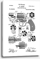 Постер Патент на револьвер, 1881г