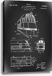 Постер Патент на фронтальную конструкцию вагона, 1941г
