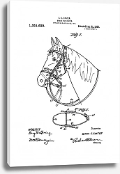 Постер Патент на узду для лошадей, 1920г