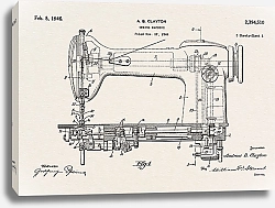 Постер Патент на швейную машину, 1944г
