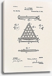 Постер Патент на треугольник для бильярда, 1891г