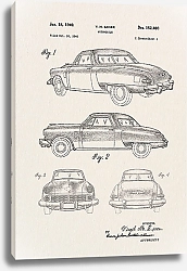 Постер Патент на автомобиль Studebaker, 1949г