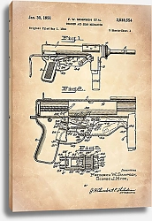 Постер Патент на спусковой механизм, 1951г
