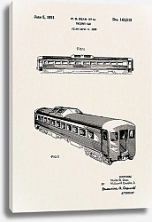 Постер Патент на железнодорожный вагон, 1951г