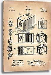 Постер Патент на камеру Джорджа Истмена (Kodak), 1888г