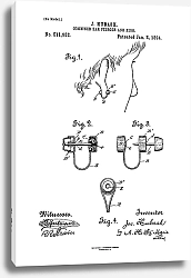 Постер Патент на пирсинг для прокола ушей, 1894г