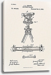 Постер Патент на геодезический прибор, 1891г