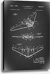 Постер Патент на самолет Northrop All Wing, 1953г