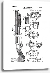Постер Патент на устройство ружья Remington, 1897г
