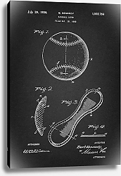Постер Патент на покрытие для бейсбольного мяча, 1928г