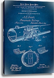 Постер Патент на пневматическую железную дорогу, 1867г