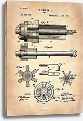 Постер Патент на дрель, 1891г