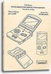 Постер Патент на электронную игру Nintendo, 2004г