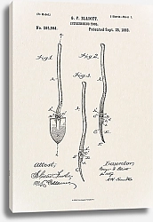 Постер Патент на инструмент для прокладывания траншей, 1883г